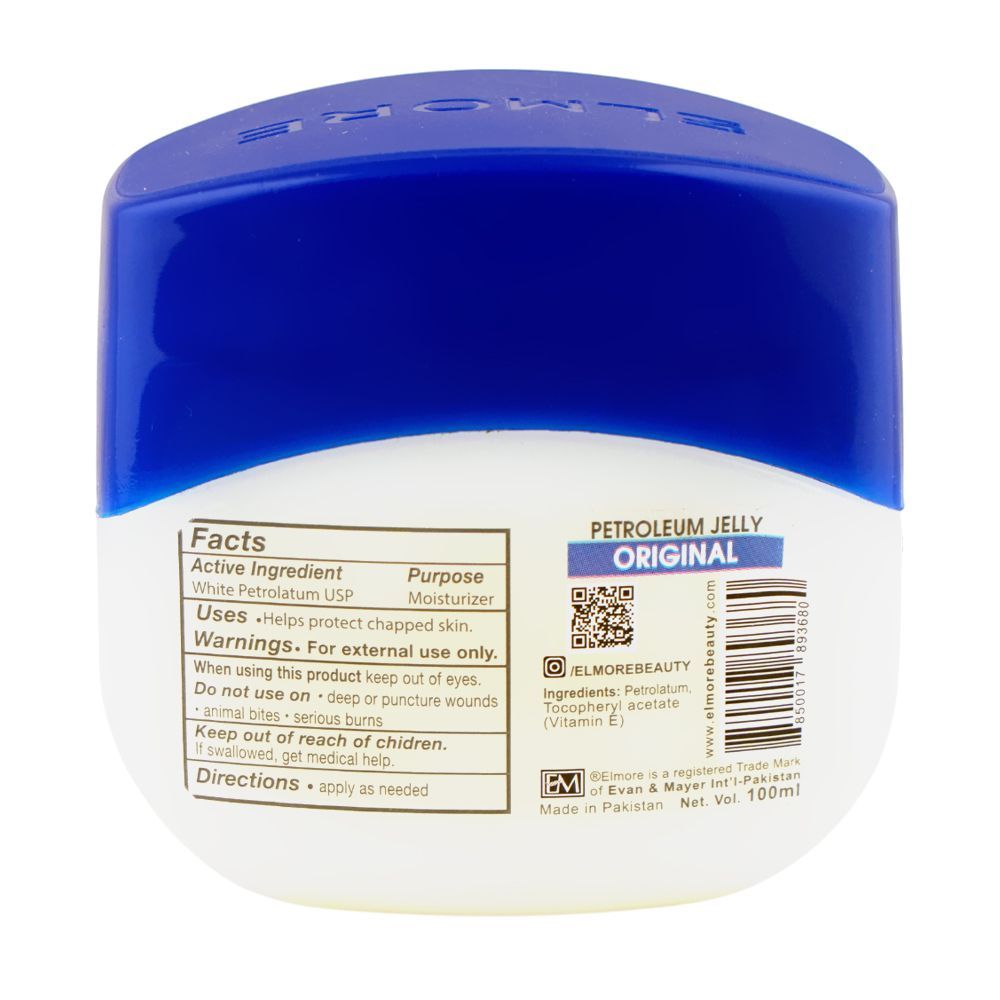 Elmore Original Pure 100% Petroleum Jelly, For All Types Of Skin, 100ml - Image 2