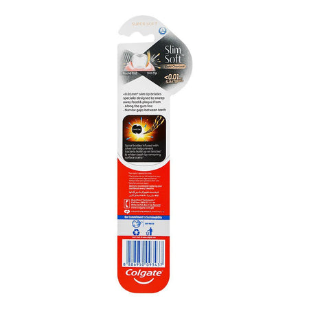 Colgate Slim Soft Gold Charcoal Toothbrush, Super Soft - Image 2