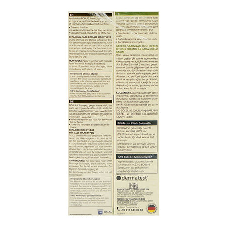 Bioblas Botanic Oil Garlic + Olive Oil Shampoo, For All Types Of Hair, 2 x 360ml - Image 4