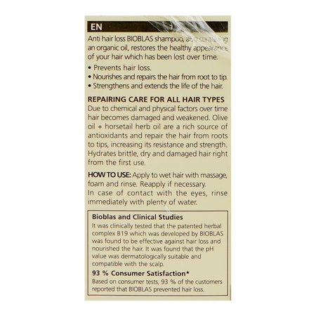 Bioblas Botanic Oil Garlic + Olive Oil Shampoo, For All Types Of Hair, 2 x 360ml - Image 5