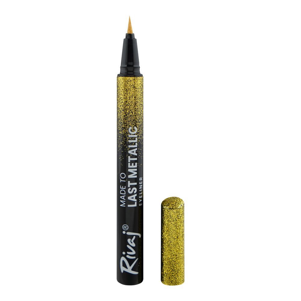Rivaj UK Made To Last Metallic Eyeliner, Gold - Main Image