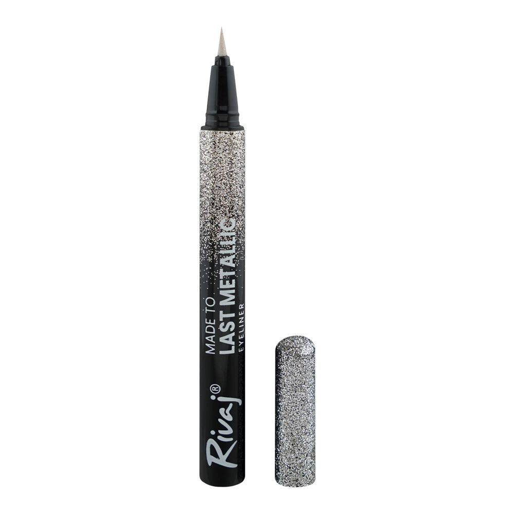 Rivaj UK Made To Last Metallic Eyeliner, Silver - Main Image
