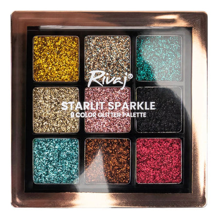 Rivaj UK Starlit Sparkle 9 Color Glitter Palette, 03, 9g - Main Image