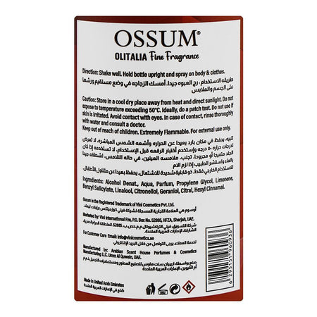 Ossum Night Desire Olitalia Fine Fragrance Body Mist, 250ml - Image 3