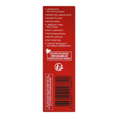 Clarins Paris Joli Rouge Velvet Camellia Oil Matte Lipstick, 742V Joli Rouge, 3.5g - Image 5