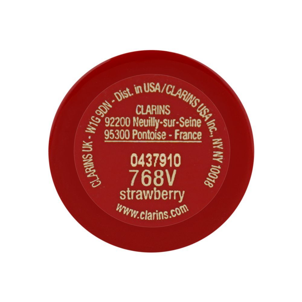Clarins Paris Joli Rouge Velvet Camellia Oil Matte Lipstick, 768V Strawberry, 3.5g - Image 6