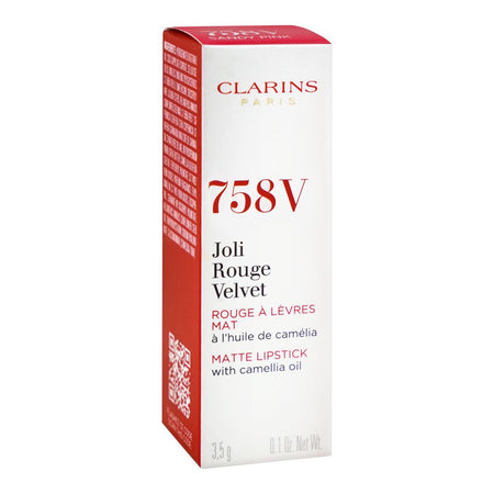 Clarins Paris Joli Rouge Velvet Camellia Oil Matte Lipstick, 758V Sandy Pink, 3.5g - Image 2