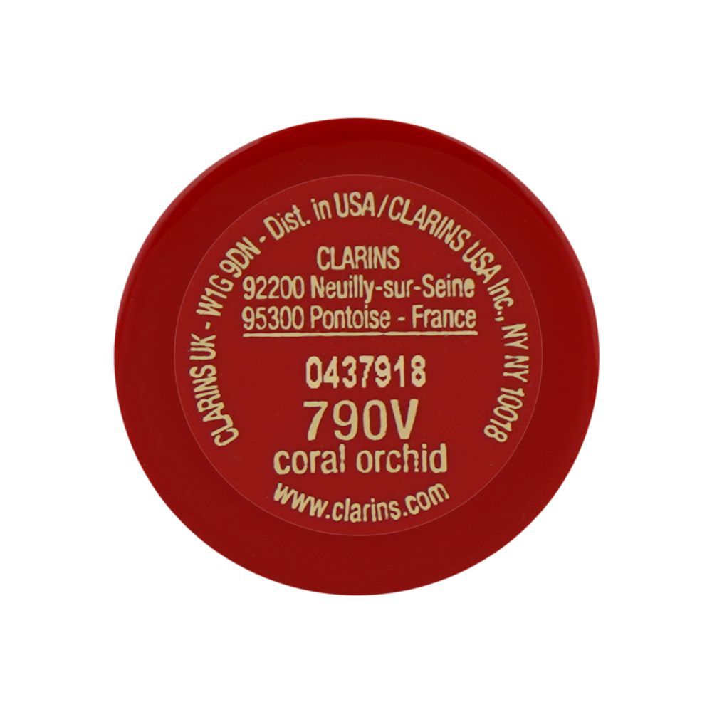 Clarins Paris Joli Rouge Velvet Camellia Oil Matte Lipstick, 790V Coral Orchid, 3.5g - Image 6