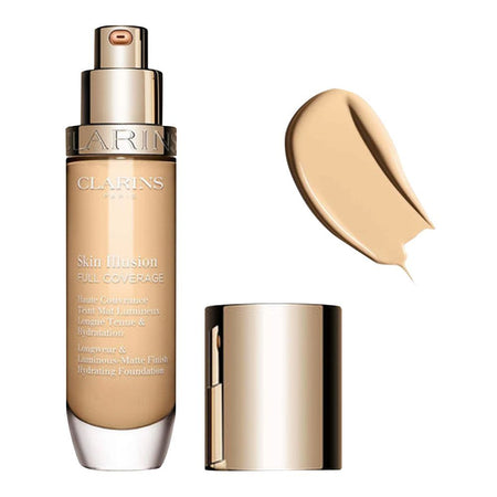 Clarins Paris Skin Illusion Full Coverage Longwear & Luminous-Matte Finish Hydrating Foundation, 100.5W, 30ml - Main Image