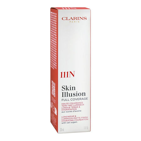 Clarins Paris Skin Illusion Full Coverage Longwear & Luminous-Matte Finish Hydrating Foundation, 111N, 30ml - Image 2