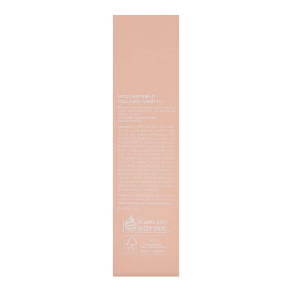 Medicube Triple Collagen Toner, Hydrolyzed Collagen + Atelocollagen, For All Types Of Skin, 140ml - Image 3