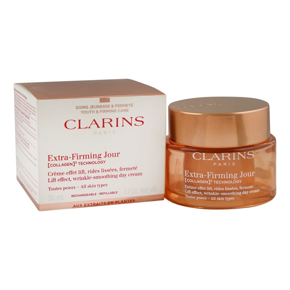 Clarins Paris Extra-Firming Jour Lift Effect, Wrinkle-Smoothing Day Cream, For All Types Of Skin, 50ml - Main Image