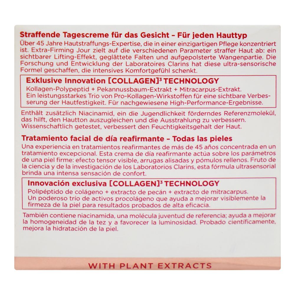 Clarins Paris Extra-Firming Jour Lift Effect, Wrinkle-Smoothing Day Cream, For All Types Of Skin, 50ml - Image 3