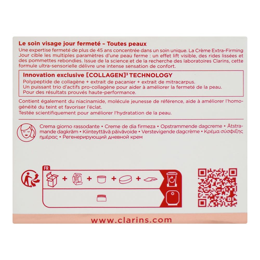 Clarins Paris Extra-Firming Jour Lift Effect, Wrinkle-Smoothing Day Cream, For All Types Of Skin, 50ml - Image 4