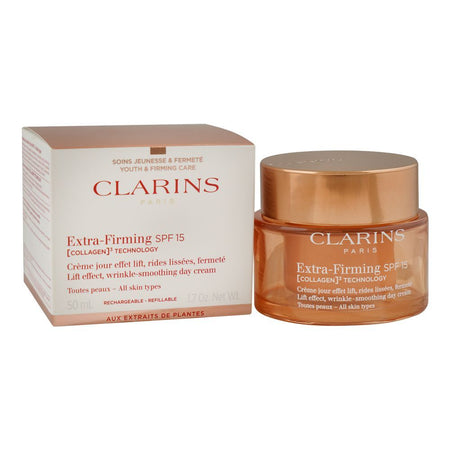 Clarins Paris Extra-Firming SPF15 Lift Effect, Wrinkle-Smoothing Day Cream, All Type Of Skin, 50ml - Main Image
