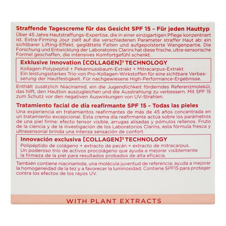 Clarins Paris Extra-Firming SPF15 Lift Effect, Wrinkle-Smoothing Day Cream, All Type Of Skin, 50ml - Image 2