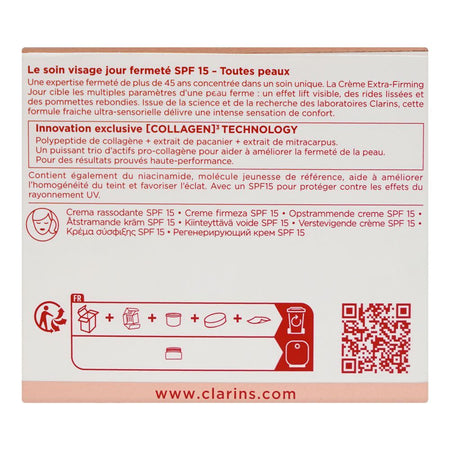 Clarins Paris Extra-Firming SPF15 Lift Effect, Wrinkle-Smoothing Day Cream, All Type Of Skin, 50ml - Image 4