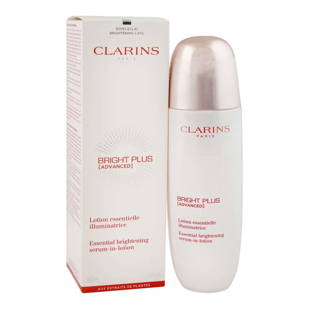 Clarins Paris Bright Plus Advanced Essential Brightening Lotion With Serum, For All Types Of Skin, 150ml - Main Image