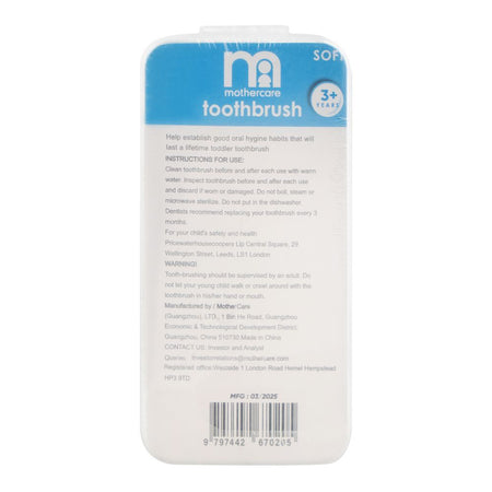 Mothercare Oral Care Toothbrush, For 3+ Years, Pink, Soft - Image 2