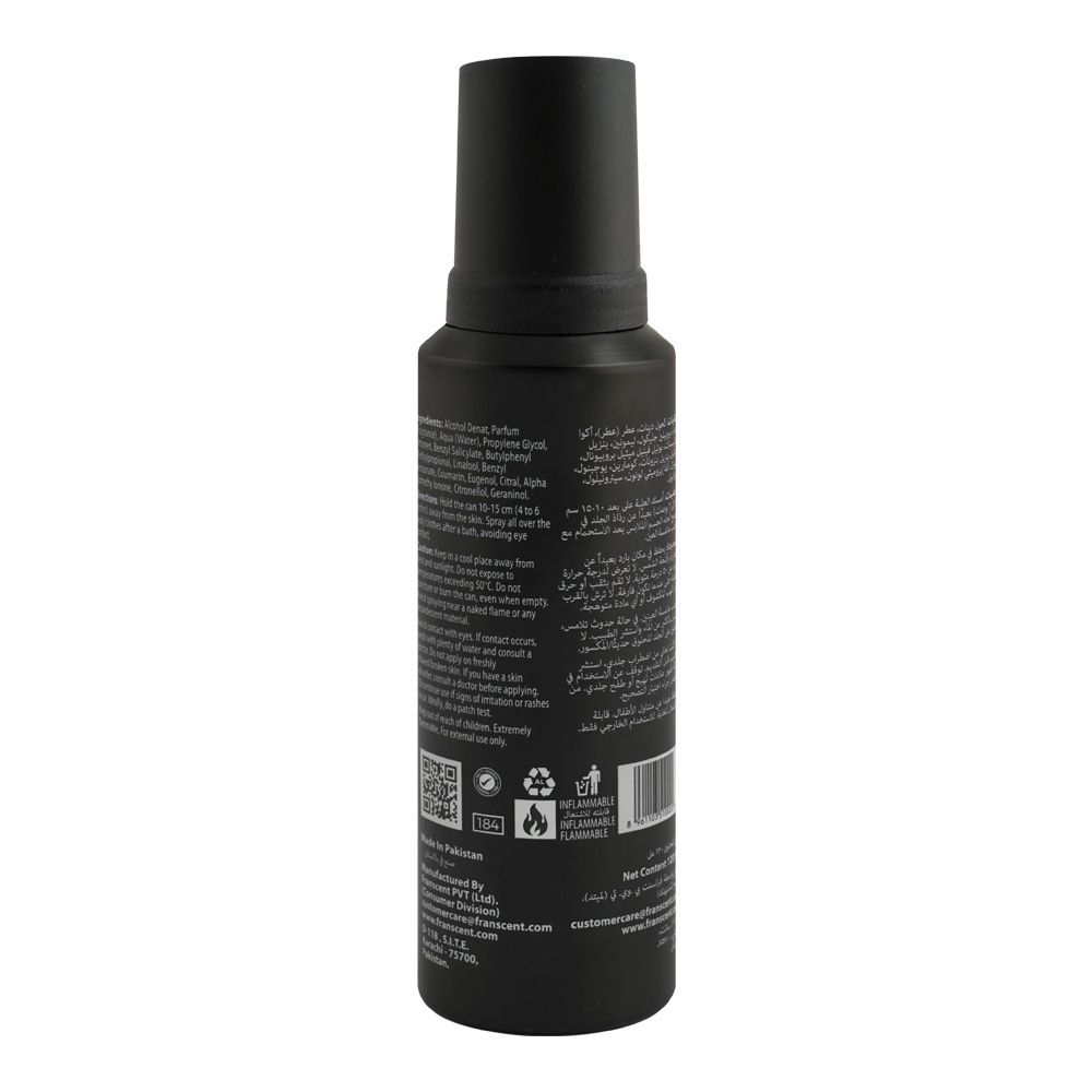 Franscent Hype Gas Free Body Spray, For Men, 120ml - Image 2