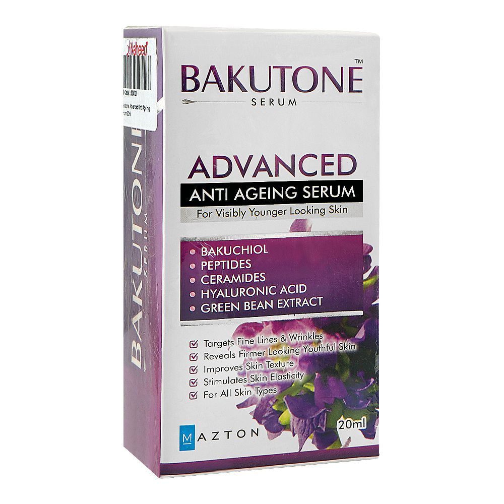 Mazton Bakutone Advanced Anti Ageing Serum, For All Types Of Skin, 20ml - Main Image