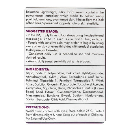 Mazton Bakutone Advanced Anti Ageing Serum, For All Types Of Skin, 20ml - Image 3
