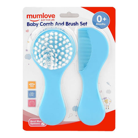 Mum Love Baby Comb And Brush Set, BPA Free, For 0+ Months, Blue, C15 - Main Image