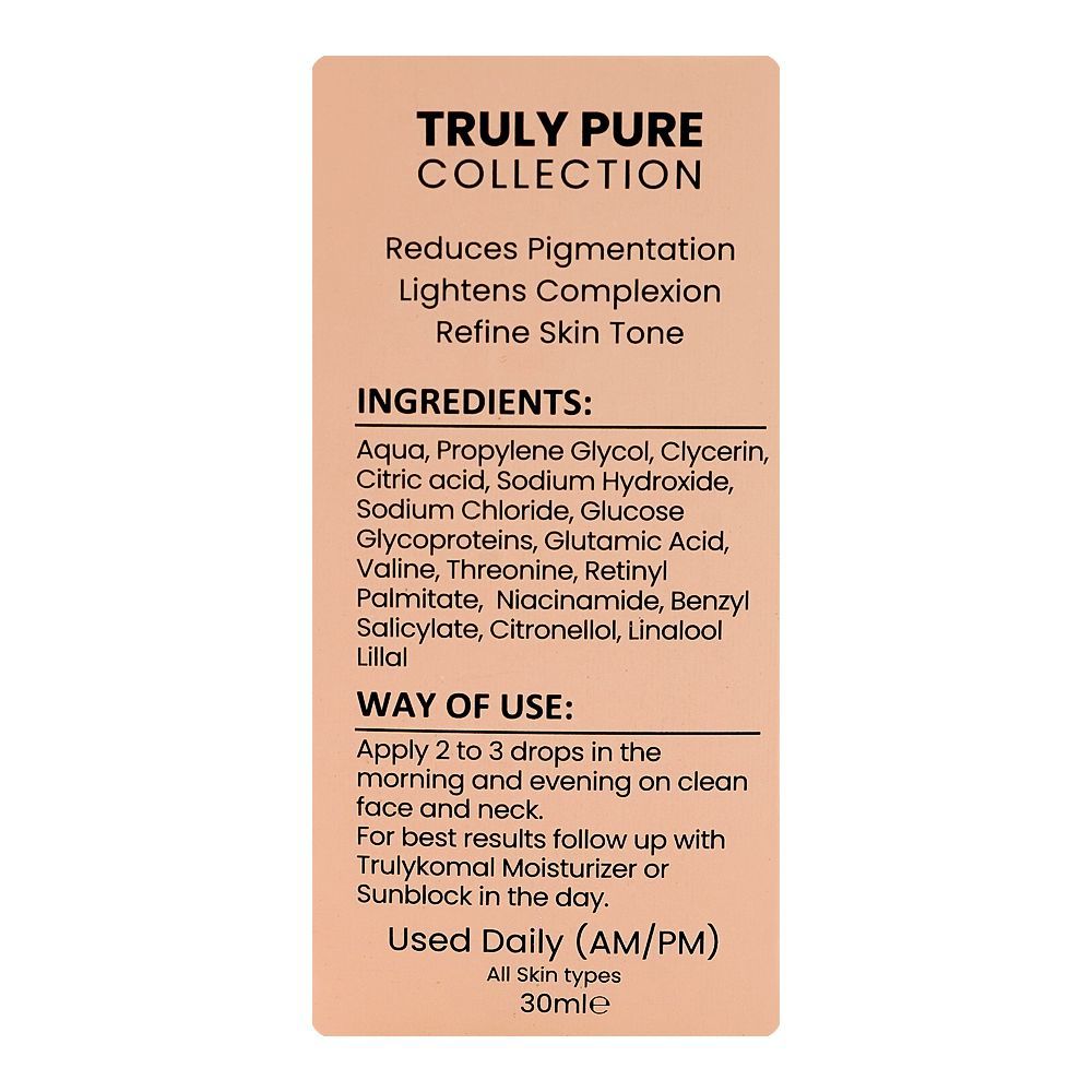 Truly Komal Vitamin-C 10% Brightening Booster Serum, All Types Of Skin, 30ml - Image 2