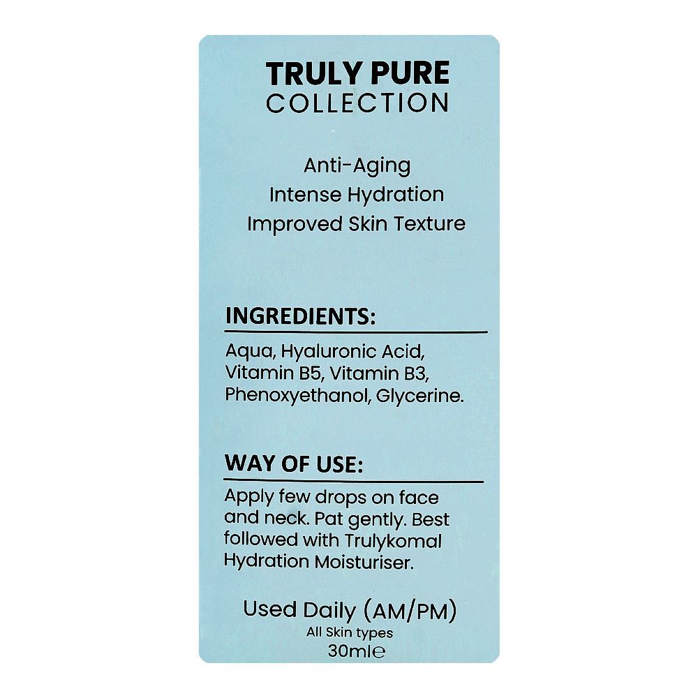 Truly Komal Hyaluronic Plumping Booster Serum, All Types Of Skin, 30ml - Image 2