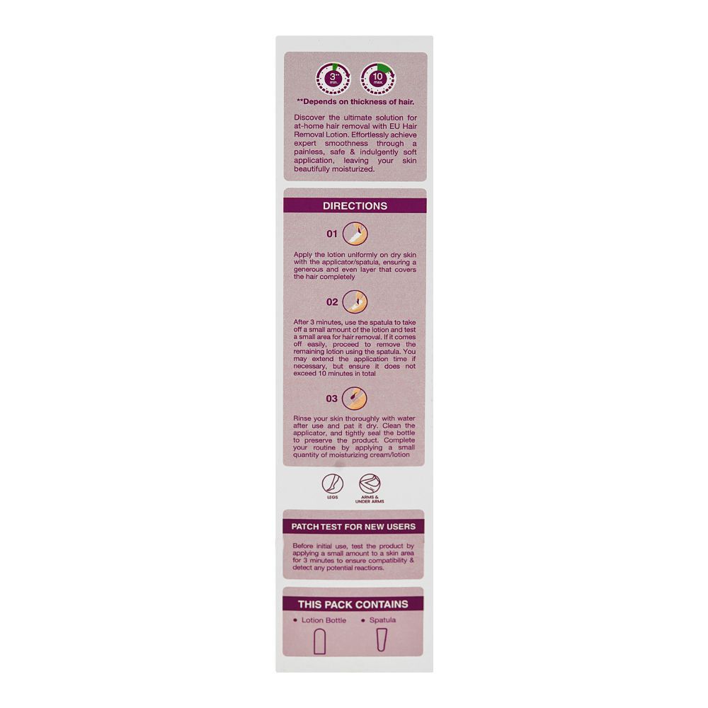 Eu Naturals Easy Hair Removal Lotion, For All Types Of Skin, 200g - Image 2