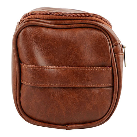 AJF Vintage Leather Toiletry Bag With Hook Cosmetic Hanging Bag Travel, Brown, BA-06 - Image 2