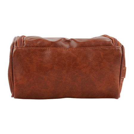 AJF Vintage Leather Toiletry Bag With Hook Cosmetic Hanging Bag Travel, Brown, BA-06 - Image 4