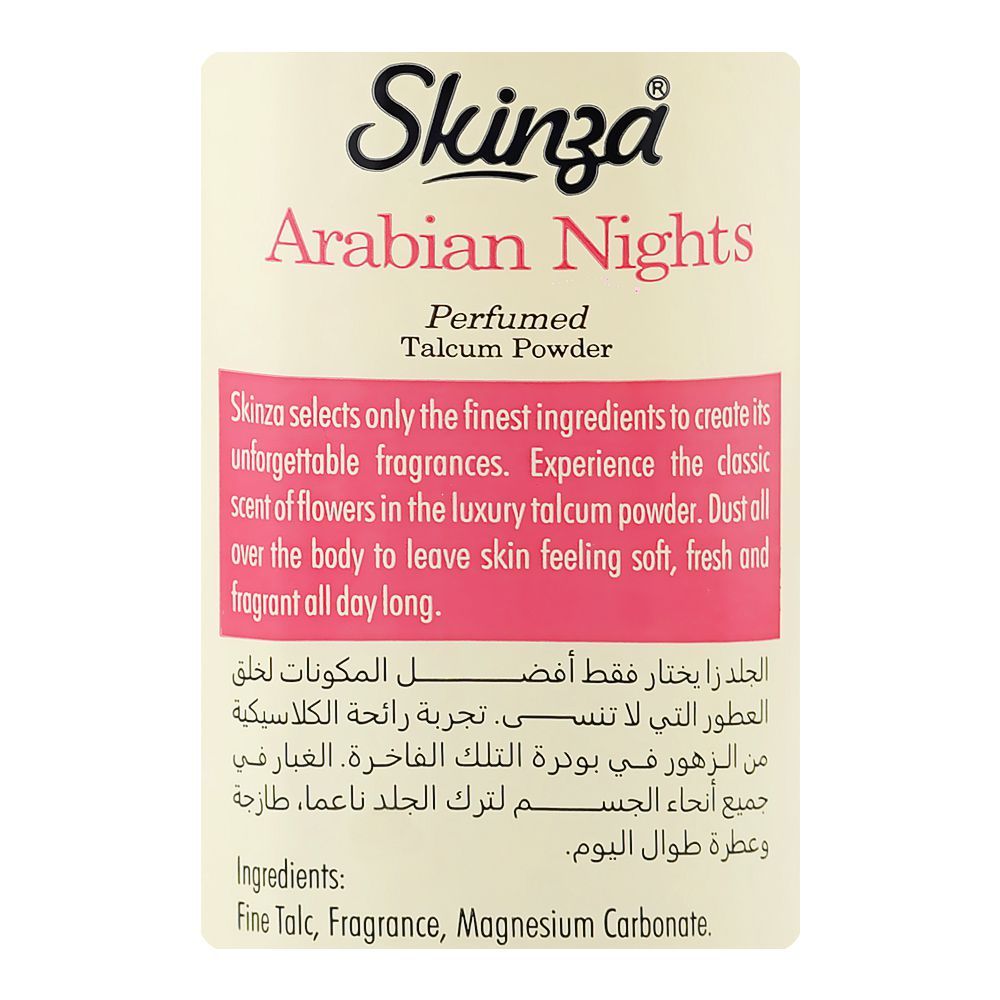 Skinza Arabian Nights Perfumed Talcum Powder, 250g - Image 3