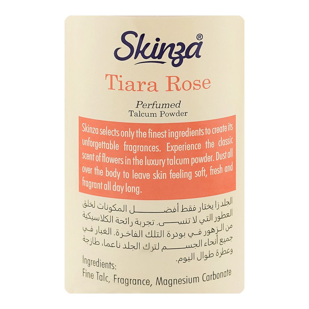 Skinza Tiara Rose Perfumed Talcum Powder, 250g - Image 3
