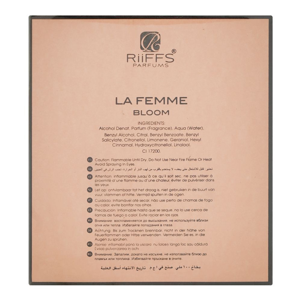 Riiffs La Femme Bloom, Eau De Parfum, For Women, 100ml - Image 3