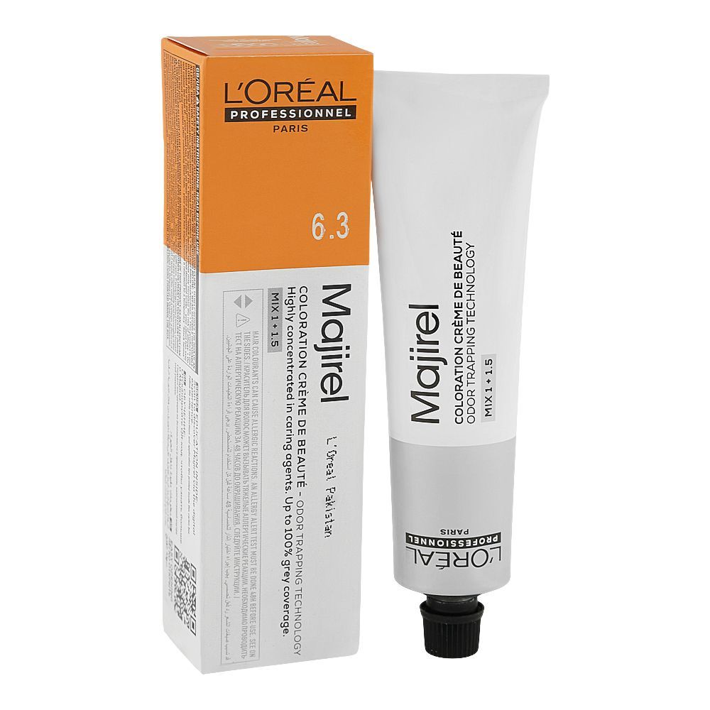 L'Oreal Professionnel Majirel Hair Colouring Cream, 6.3 Dark Golden Blond, 60ml - Main Image