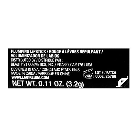 L.A. Girl Pretty & Plump Lipstick, GLC754 Pout Please, 3.2g - Image 4