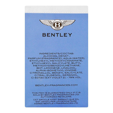 Bentley Silver Lake For Men, Eau De Parfum, 100ml - Image 3