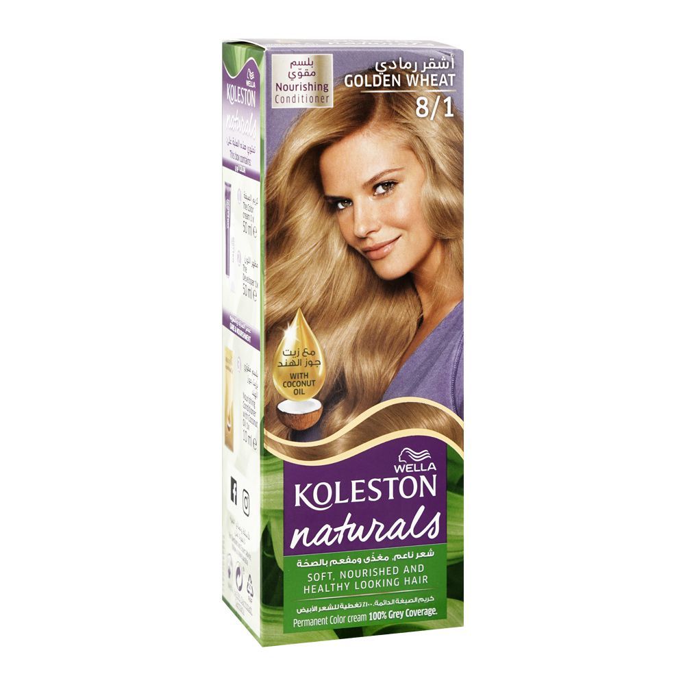 Wella Koleston Naturals Hair Color, 8/1 Golden Wheat - Main Image