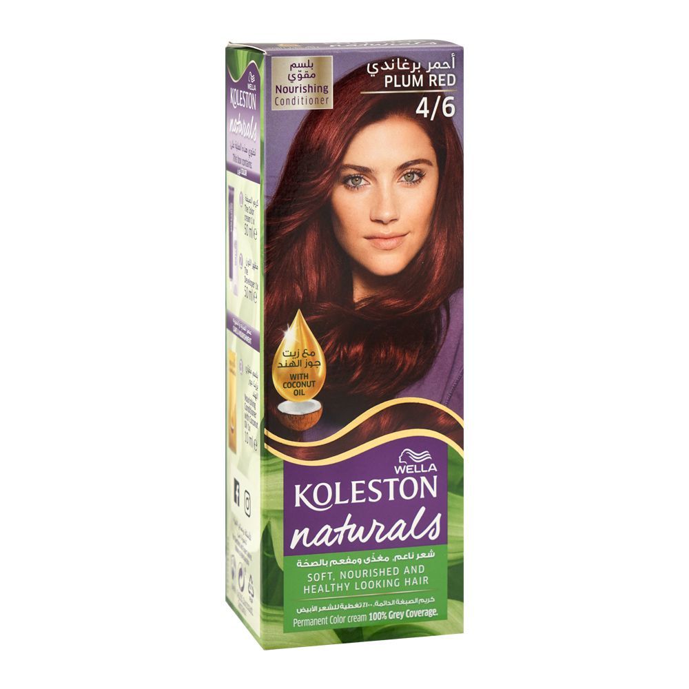 Wella Koleston Naturals Hair Color, 4/6 Plum Red - Main Image