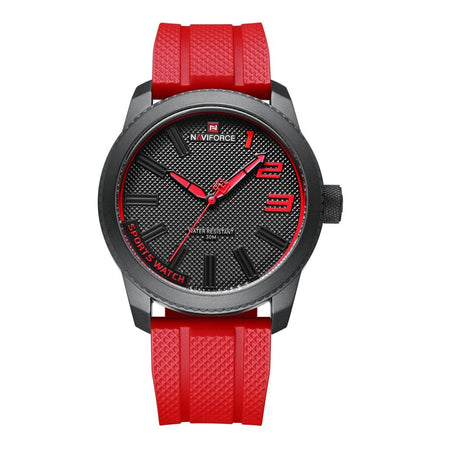 Naviforce Men's Analog Watch With Black Dial & TPU Straps, Water Resistant, NF9202T B/R/R - Main Image
