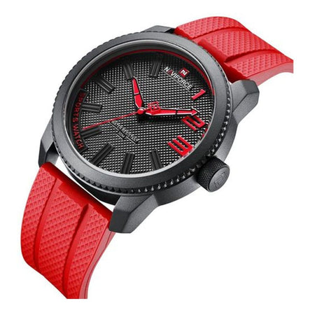 Naviforce Men's Analog Watch With Black Dial & TPU Straps, Water Resistant, NF9202T B/R/R - Image 2
