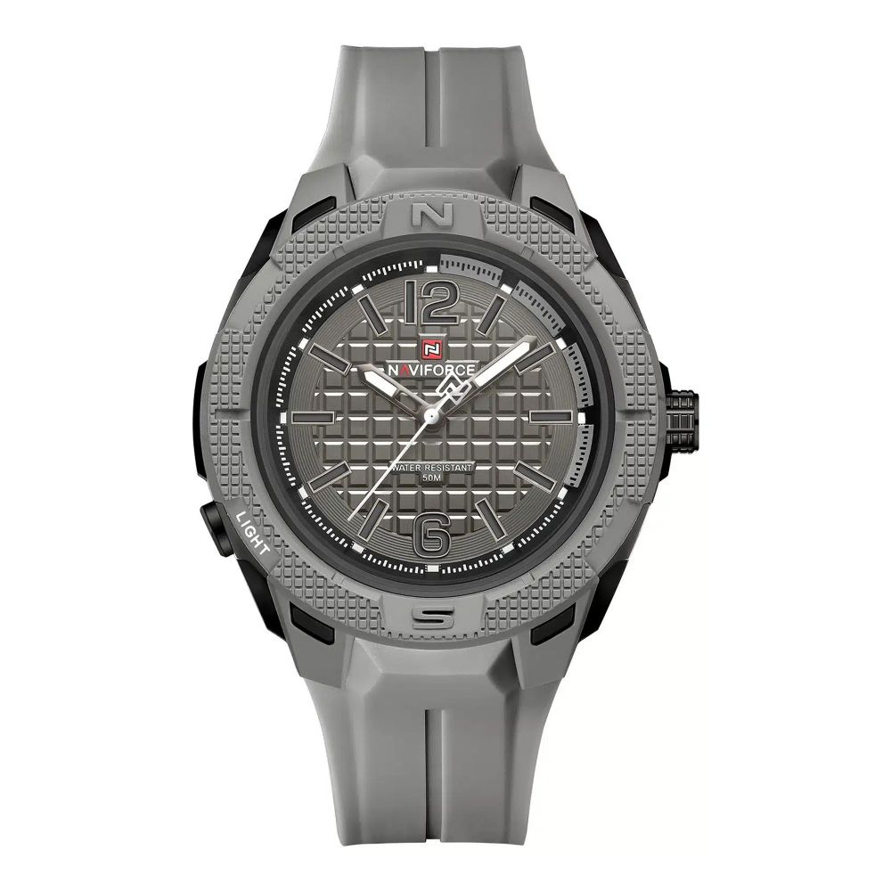 Naviforce Textura Edition Men's Analog Watch With Gray Dial & TPU Strap, Water Resistant, NF7126 T.GY/T.GY - Main Image