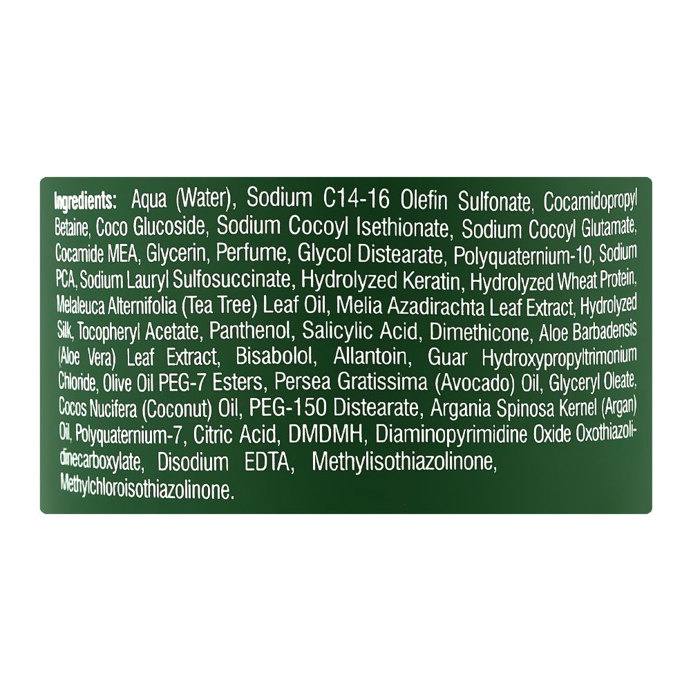 Cosmo Tea Tree Clarifying Shampoo, Salicylic Acid + Neem, Paraben Free, For Nourished Hair, 480ml - Image 3