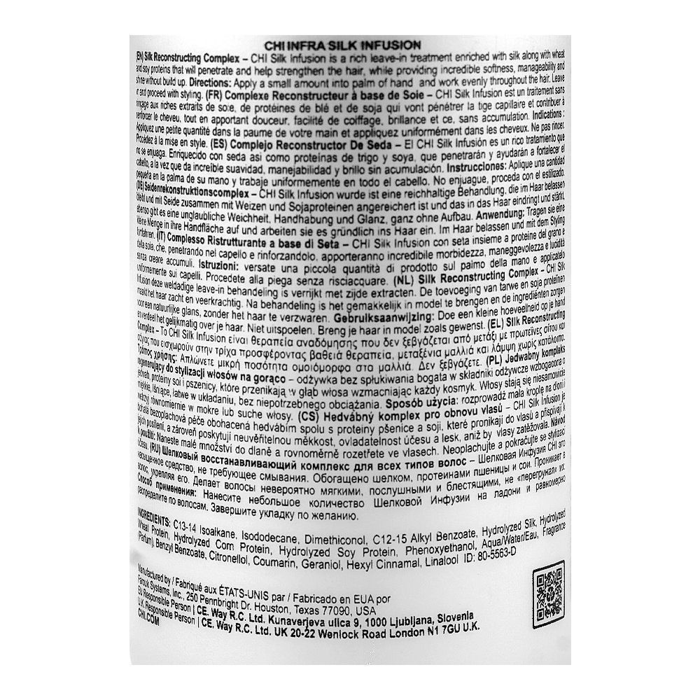 CHI Infra Silk Infusion Silk Reconstructing Complex, Paraben & Gluten Free, For All Hair Types, 355ml - Image 3