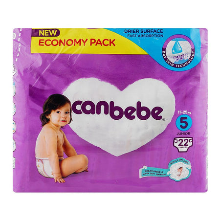 Canbebe Diapers Junior, No.5, 11-25KG, Economy Pack, 22-Pack - Image 2
