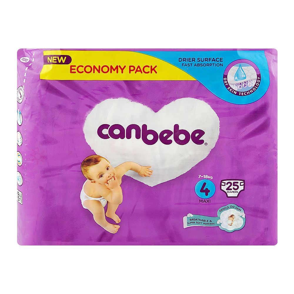 Canbebe Diapers Maxi, No.4, 7-18KG, Economy Pack, 25-Pack - Main Image