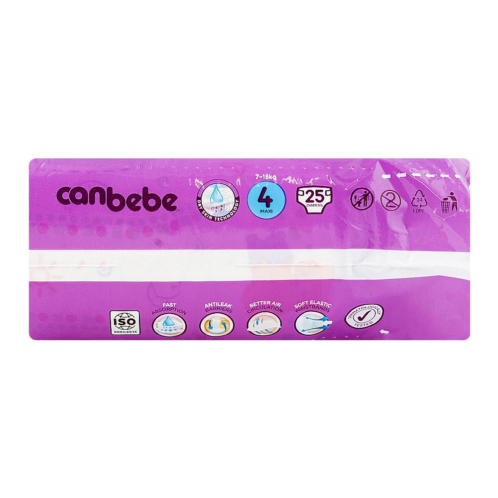 Canbebe Diapers Maxi, No.4, 7-18KG, Economy Pack, 25-Pack - Image 4