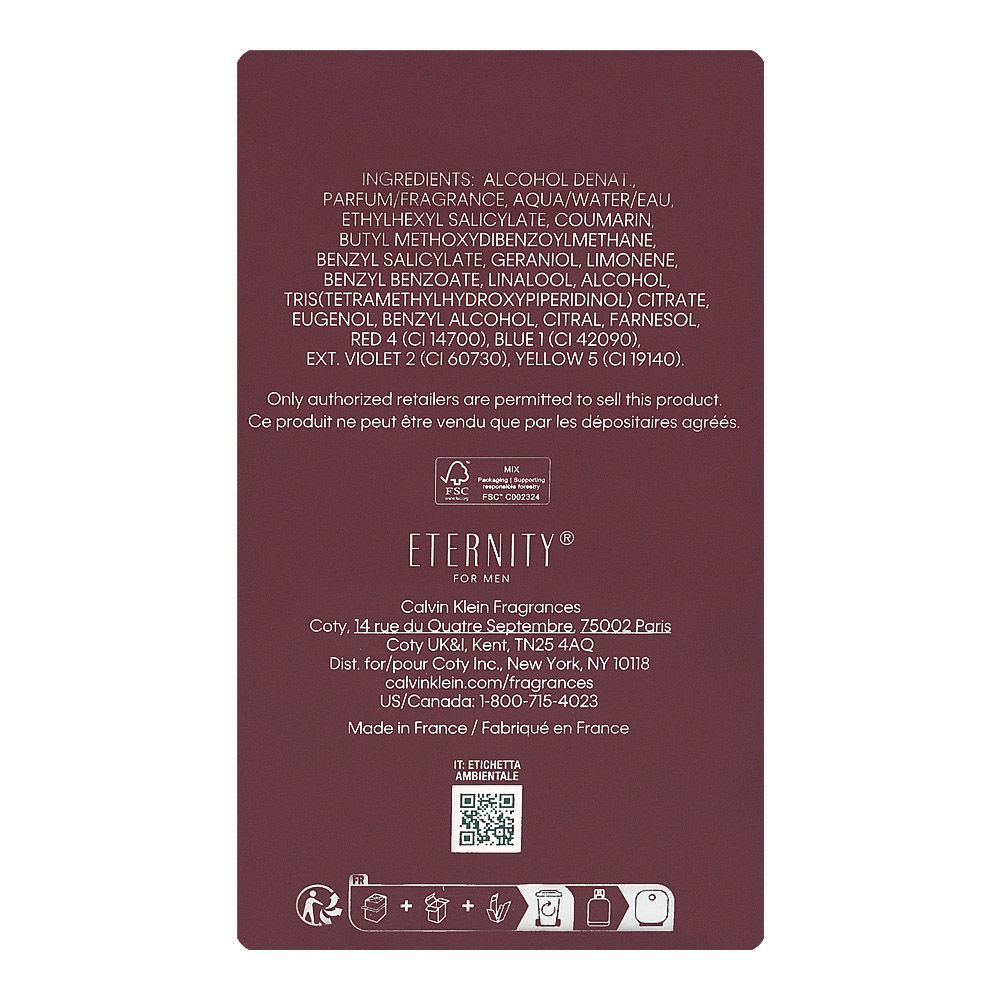 Calvin Klein Eternity For Men Amber Essence Intense Parfum, 100ml - Image 2