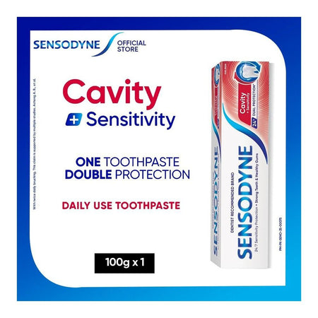 Sensodyne Cavity + Sensitivity 24H Dual Protection Toothpaste, 100g - Main Image